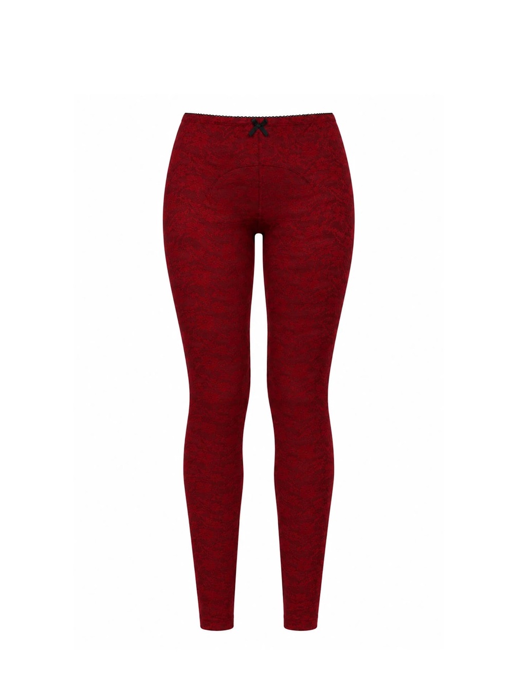 D&G Dolce & Gabbana 1990's Red Lace Corset Legging Pant